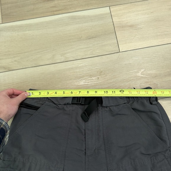 North Face Cargo Shorts Nylon Belted Hiking Outdoor Utility Pockets Mens M Gray - Picture 8 of 12